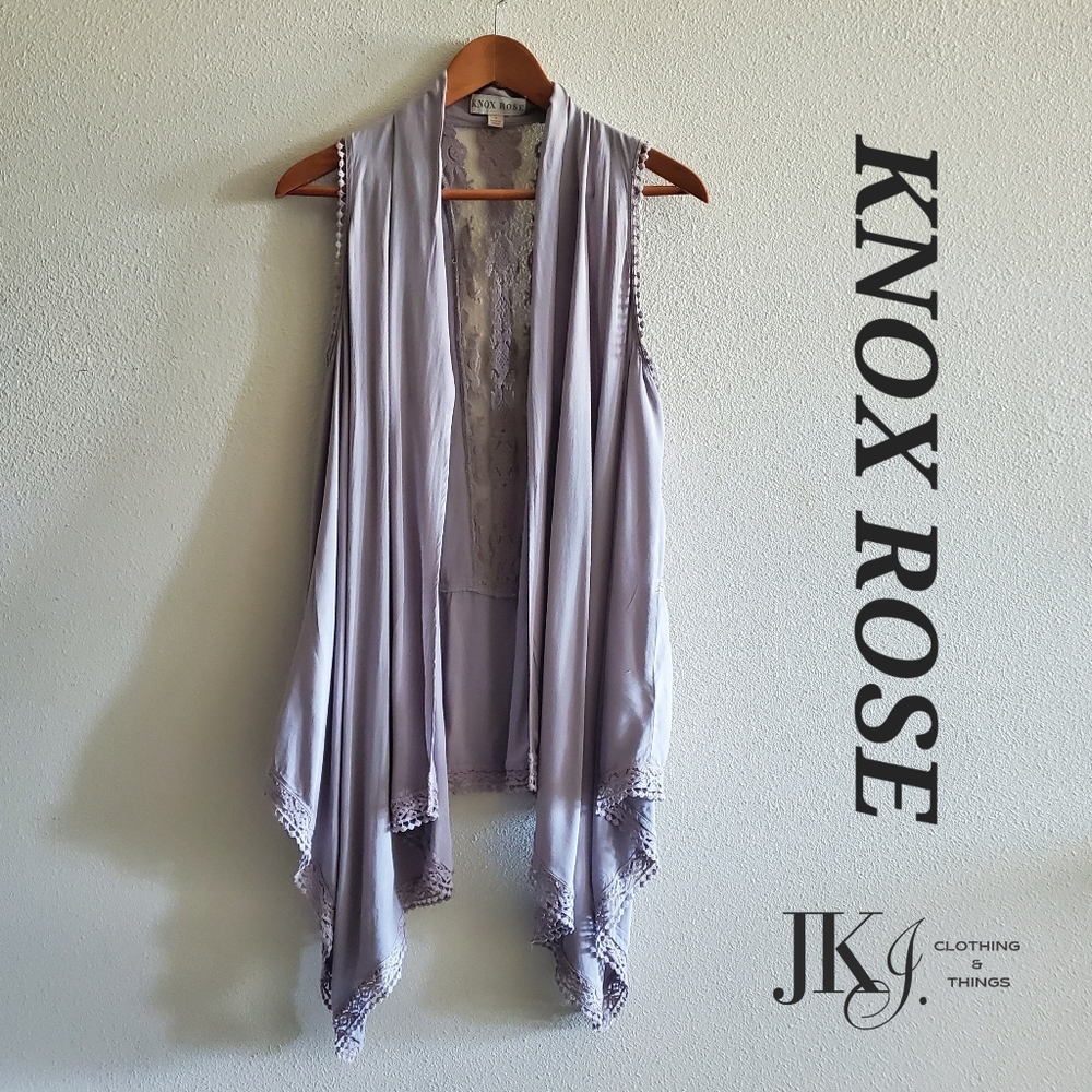 Knox Rose Women's Open-Front Hi-Low Vest Cardigan